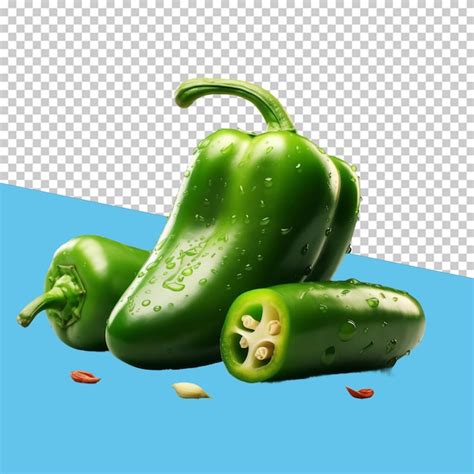 Pimenta Jalapeo Fatiada Objeto Isolado Fundo Transparente Psd Premium