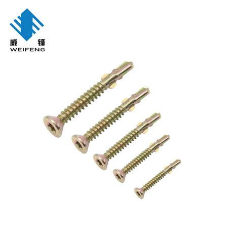 Yellow White Zinc Double Countersunk Head Din7505 Harden Mdf Furniture Chipboard Screw For