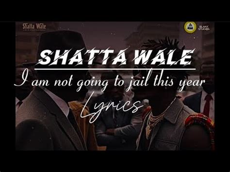 Shatta Wale I Am Not Going To Jail This Year Official Lyrics Video