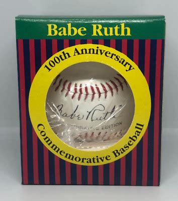 BABE RUTH TH Anniversary Commemorative SIGNATURE BASEBALL ORIGINAL BOX EBay