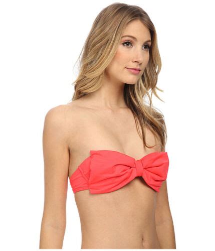 NWT KATE SPADE Swimsuit S Bikini 2PC Set Underwire Bow Bandeau Georgica