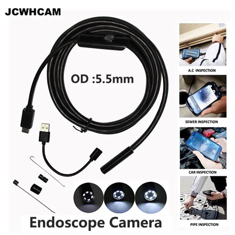 Jcwhcam Endoscope Mm In Usb Endoscope Android Camera M Snake Tube