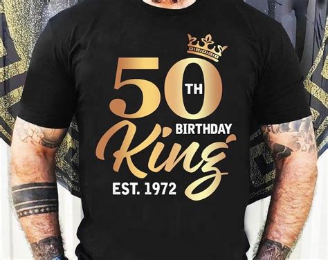 50th Birthday Gift for Men, 50th Birthday Mens Shirt, Born in 1974 Tee ...