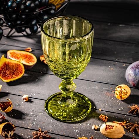 Бокал для вина кубок "Винтаж" зеленый 300 мл – низкие цены, кредит ...