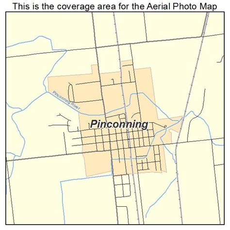 Aerial Photography Map of Pinconning, MI Michigan