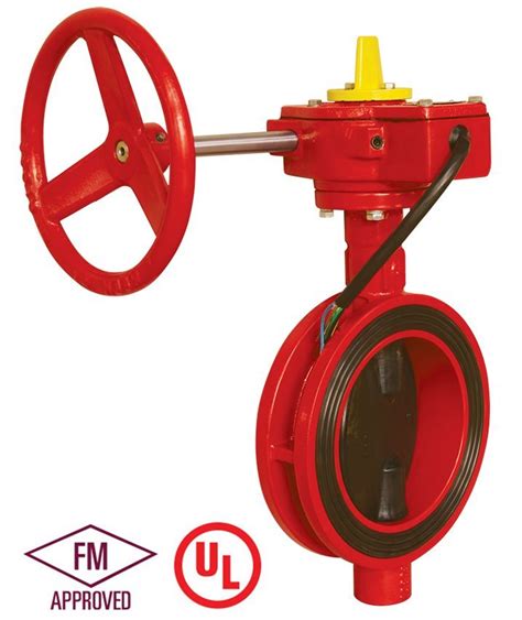 Fm Ul Fire Sprinkler System Psi Wafer Type Signal Butterfly Valve