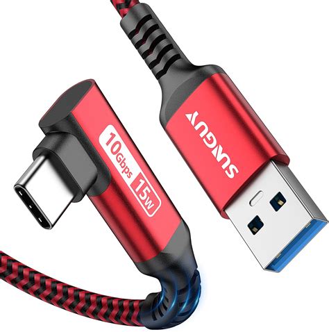 Jp Sunguy Usb Type C ケーブル 1m L字 Usb3 1 Gen2 タイプc 10gbps データ転送 15w 急速充電 Android Auto対応