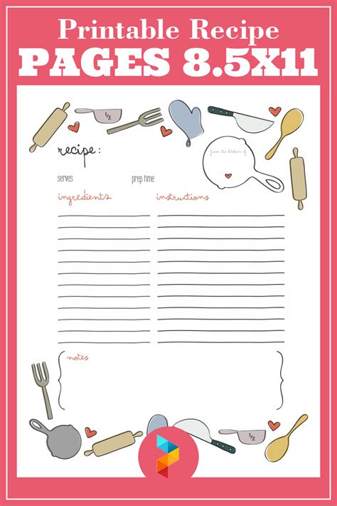 Printable Recipe Sheets