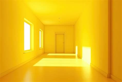 Premium AI Image A Yellow Wall Background Is Shown With A Bright Sun