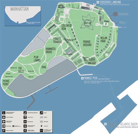Map Governors Island - New York