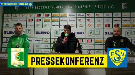 Pressekonferenz Bsg Chemie Leipzig Vs Fsv Luckenwalde