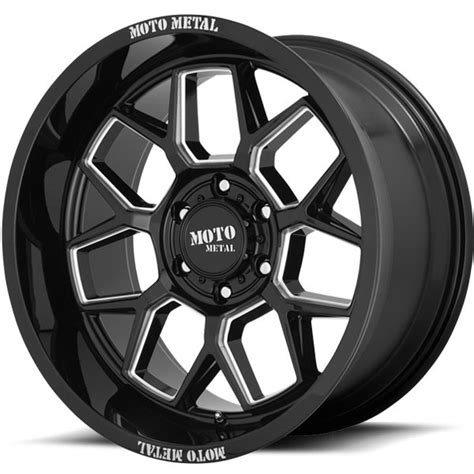 Moto Metal Mo Banshee Gloss Black With Milled Spokes Dually Wheels