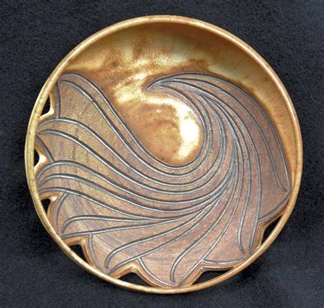 Kris Pixton Studio Art Pottery Pierced Carved And Incised Ceramic Bowl