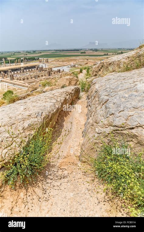 Persepolis restoration site detail Stock Photo - Alamy