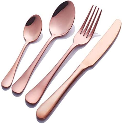 Cutlery Set 24 Piece Rose Gold Teardrop Shop Today Get It Tomorrow