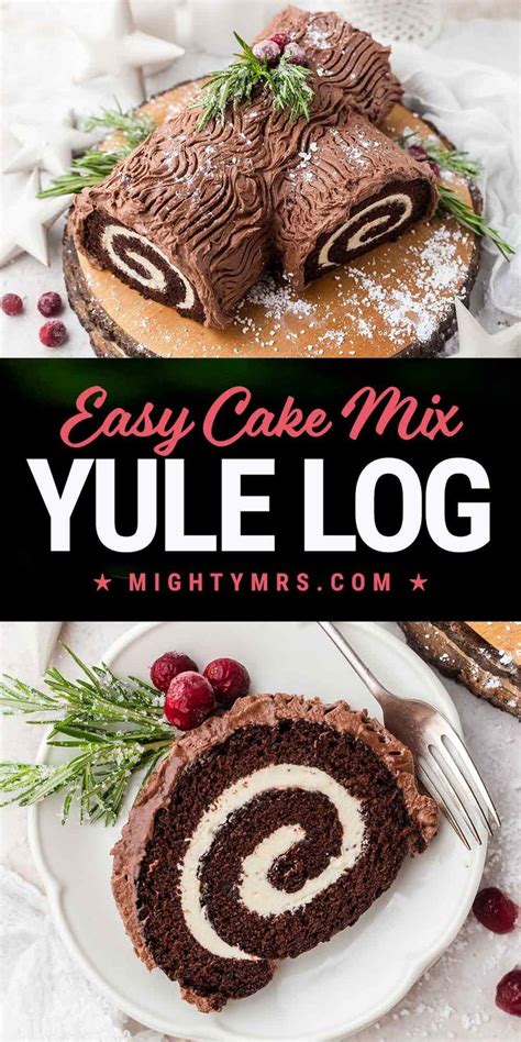 Easy Cake Mix Yule Log Recipe Easy Yule Log Recipe Christmas Cake