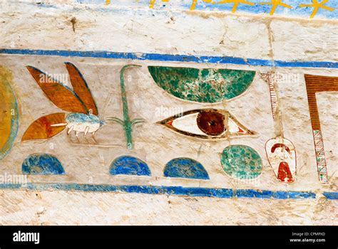 Geroglifica Simboli Al Tempio Mortuario Della Regina Hatshepsut Deir