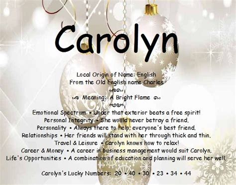 Meaning of name Carolyn | Meaning of your name, Names with meaning, Names