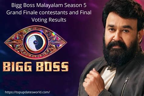 Bigg Boss Malayalam Season 5 Grand Finale Contestants And Final Voting