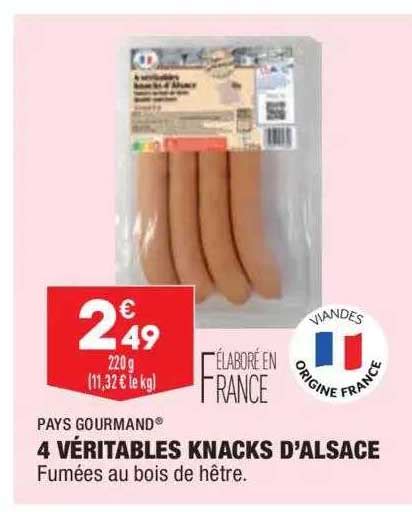 Promo V Ritables Knacks D Alsace Pays Gourmand Chez Aldi Icatalogue Fr