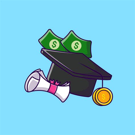 Scholarship Cartoon Vector Icons Illustration Flat Cartoon Concept