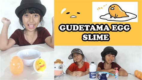 Diy Gudetama Egg Clear Slime Gudetama Egg Squishy Youtube