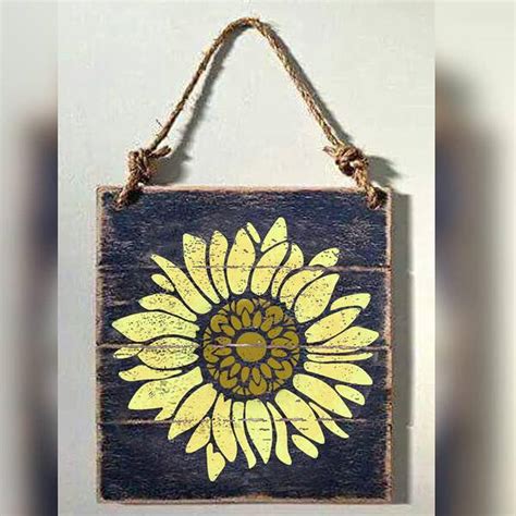 Sunflower Paint Stencil