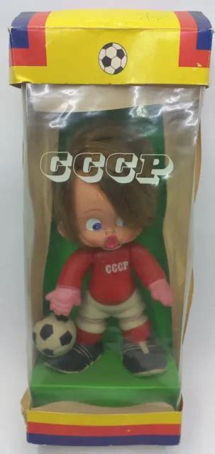 Rare Vintage Soviet Rubber Doll Toy Yugoslavia Ussr Football Player