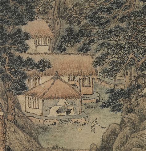 元马琬松壑观泉图台北故宫名画复制品字画微喷打印宣纸画心装饰画虎窝淘