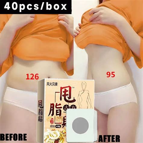 40PCS Detox And Slimming Patches Navel Stick Weight Losing Fat Burning