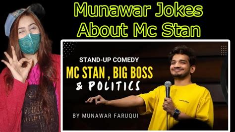 Munawar Faruqui Stand Up Comedy About Mc Stan YouTube