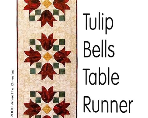 Tulip Bells Table Runner Quilt Pattern Swd404 Spring Tulips Flowers