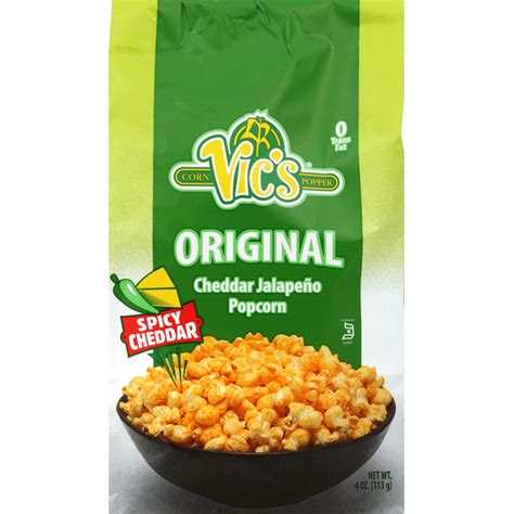 Vics Popcorn, Cheddar Jalapeno, Original (4 oz) - Instacart