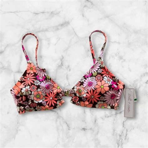 Salt Cove Juniors Floral Print O Ring Bikini Swim Top Size L NWT EBay