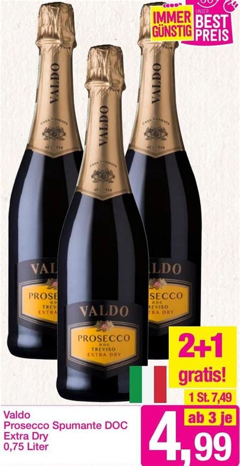 Valdo Prosecco Spumante DOC Extra Dry 0 75 Liter Angebot bei Sutterlüty