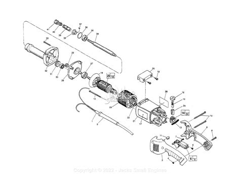 Milwaukee 5196-2 (Serial 675B) Milwaukee Grinder Parts Parts Diagram ...