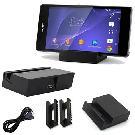 Black Magnetic Desktop Charger Dock For Sony Xperia Z Z Z L W L H