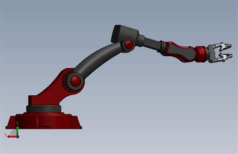 简易机械臂3d数模图纸 Solidworks设计ug模型图纸下载 懒石网