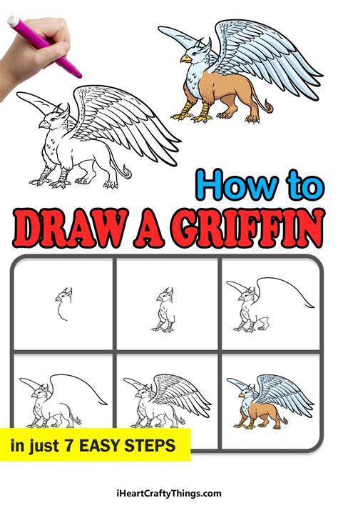 How to Draw A Griffin – A Step by Step Guide | Mythical creatures ...