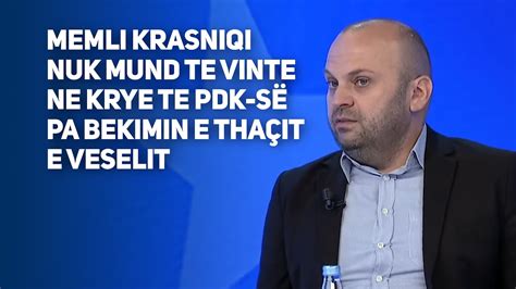 Imer Mushkolaj Memli Krasniqi nuk mund te vinte ne krye te PDK së pa