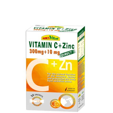 AmosVital Vitamin C 300mg Zinc 10mg DIREKT x 30 sticks 24 Часа Аптека