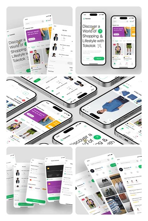 tokotok ecommerce app ui kit behance