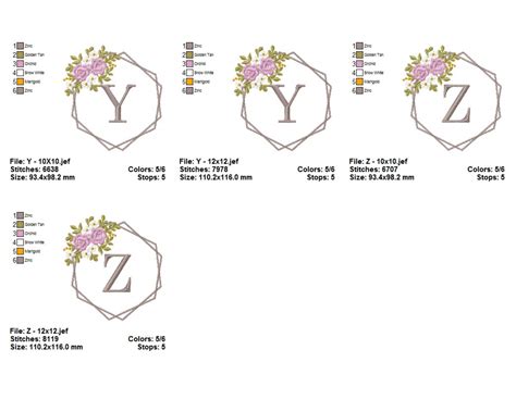 Floral Alphabet Embroidery Design Machine Embroidery Font - Etsy