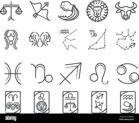 Iconos Zodiacales Im Genes De Stock En Blanco Y Negro Alamy