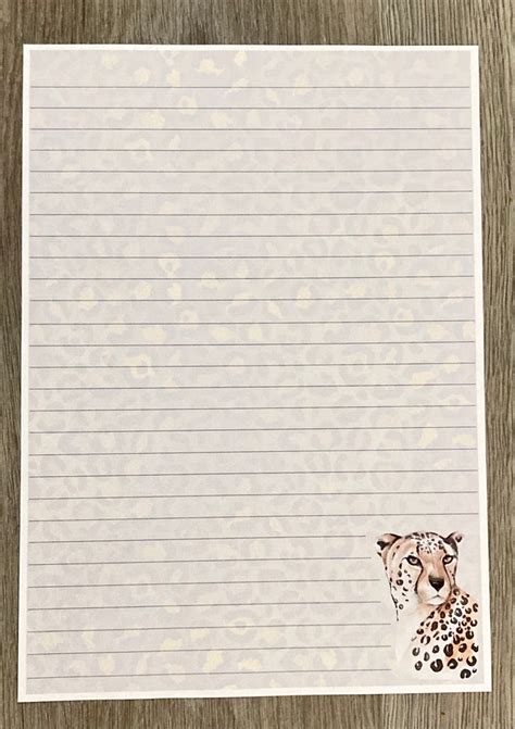 African Animal Writing Paper A4 Writing Paper Animal - Etsy