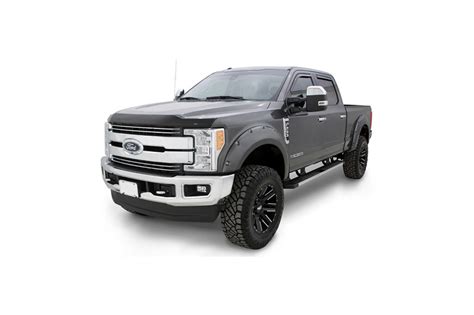 2017 2020 F250 And F350 Bushwacker Pocket Style Fender Flares 4 Pc Oxford White Bw 20942 12