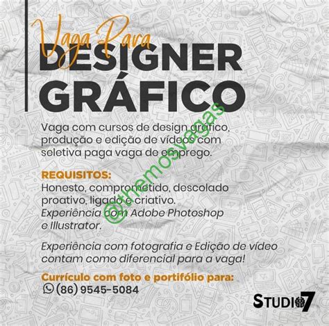 Designer Gr Fico Teresina Pi Vaga S Themos Vagas Empregos