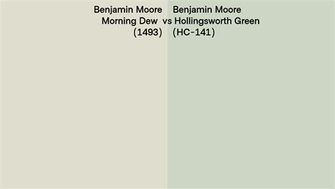 Benjamin Moore Morning Dew Vs Hollingsworth Green Side By Side Comparison