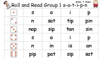 Roll And Read Phonics And Blending Activity Jolly Phonic Groups 1 7