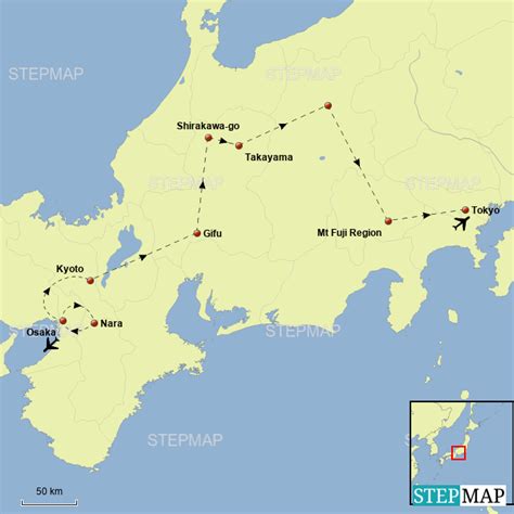 StepMap - hONSHU _2 - Landkarte für Germany